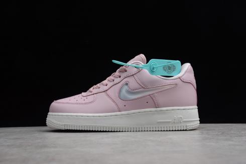 Nike Air Force 1'07 SE Premium Pink Silver Casual Shoes AH6827-100