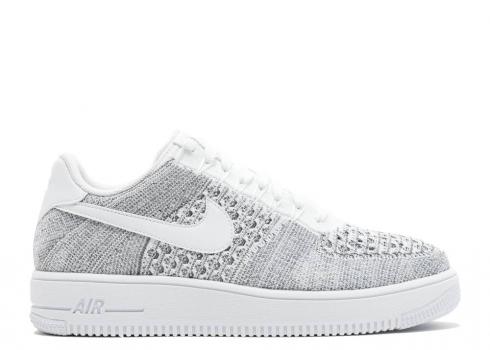 Nike Air Force 1 Flyknit Low White Grey Cool 817419-006