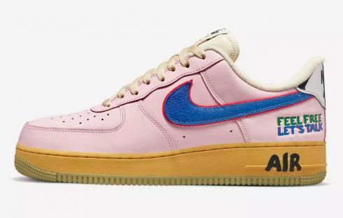 Nike Air Force 1 Low 07 Feel Free Lets Talk Pink Tan Orange Blue DX2667-600