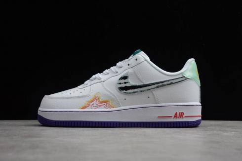 Nike Air Force 1 Low 07 LV8 White Purple Black Violet AF1 Casual Shoes 599457-103