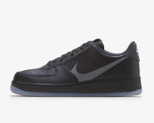 Nike Air Force 1 Low Grey Swoosh Black Anthracite Shoes CD0888-001