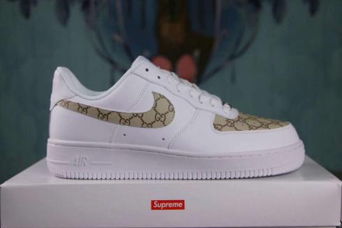 Nike Air Force 1 Low Lifestyle Shoes White Gold