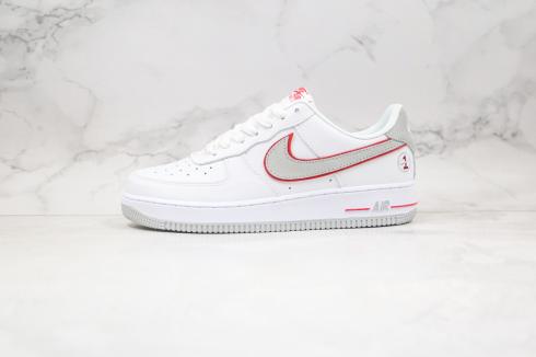 Nike Air Force 1 Low PRM White University Red Cool Running Shoes CJ1681-101