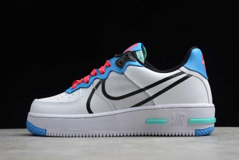 Nike Air Force 1 Low React White Sky Blue Red Black CD4366-003