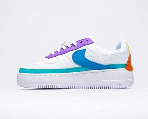 Nike Air Force 1 Low Shadow White Purple Green Shoes AO1222-200