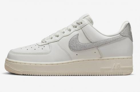 Nike Air Force 1 Low Swoosh Summit White Metallic Silver Sail DQ7569-100