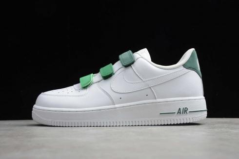 Nike Air Force 1 Low Velcro White Green Shoes 898866-006