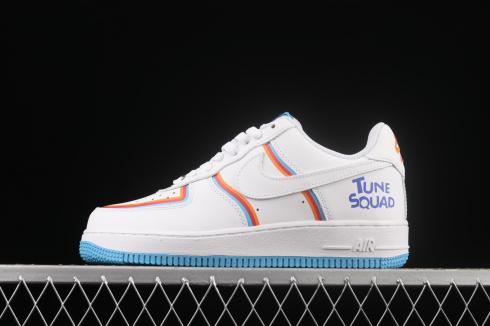 Nike Air Force 1 Low White Blue Orange Shoes 350823-001