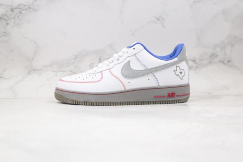 Nike Air Force 1 Low White Cool Grey Royal Blue Shoes DH0902-108