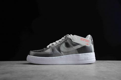 Nike Air Force 1 Low White Metallic Sliver Grey Shoes CH1808-668