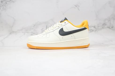 Nike Air Force 1 Low White Yellow Black Running Shoes CT7875-998