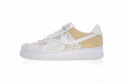 Nike Air Force 1 Low Year Of The Dog YOTD White Gold A09281-100