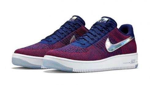 Nike Air Force 1 Ultra Flyknit Low - USA Gym Red Deep Royal Blue White 826577-601
