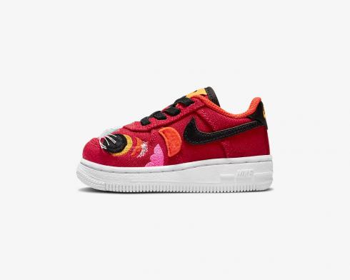 Nike Force 1 LV8 TD Chinese New Year Gym Red White University Gold Black Toddler Shoes DQ5072-601