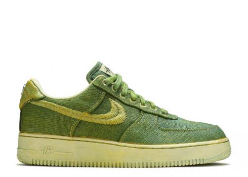 Nike Stussy X Lookout Wonderland Air Force 1 Low Hand Dyed Green CZ9084-200-DYE-GREEN