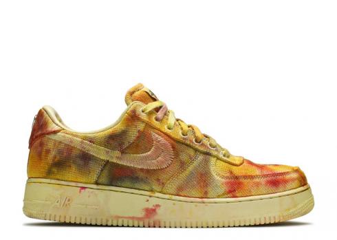 Nike Stussy X Lookout Wonderland Air Force 1 Low Hand Dyed Yellow CZ9084-200-DYE-YELLOW