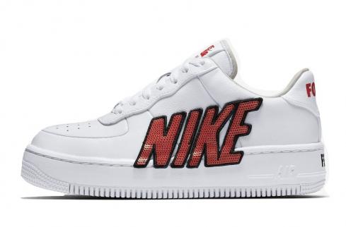 Nike WMNS Air Force 1 Low Upstep Force Is Female White Black Habanero Red 898421-101