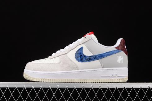 Undefeated x Nike Air Force 1 Low Grey Blue Red Shoes DM8461-001