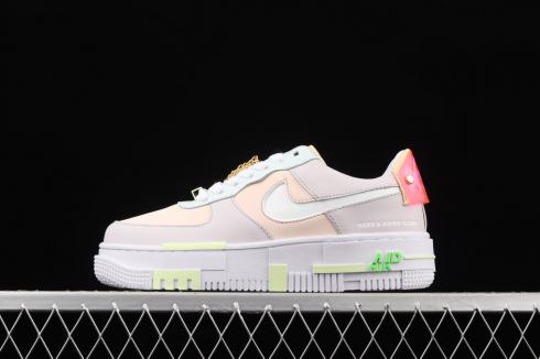Wmns Nike Air Force 1 Pixel White Pink Green DD2330-511