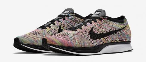 Nike Flyknit Racer Multicolor 2016 Dark Grey Black - Blue Glow - Pink Flash 526628004