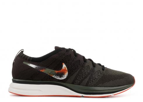 Nike Flyknit Trainer Dark Black White Green AH8396-202