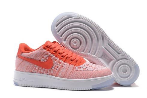 WMNS Nike AF1 Flyknit Low Air Force Atomic Pink White Casual Shoes 820256-600
