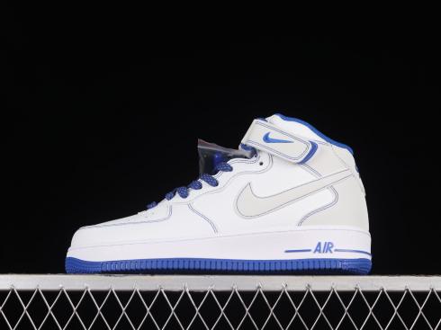 Nike Air Force 1 07 Mid Navy Blue White MK0619-233