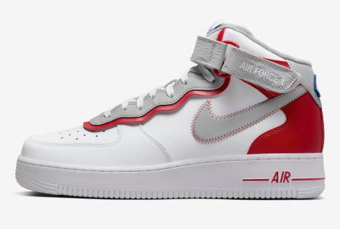 Nike Air Force 1 Mid Athletic Club White Red Grey DH7451-100