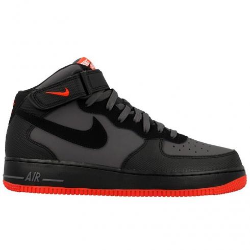 Nike Air Force 1 Mid Black Dark Grey Crimson 315123-031
