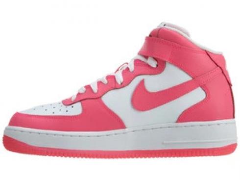 Nike Air Force 1 Mid GS White Hyper White Hyper Pink Shoes 518218-116 