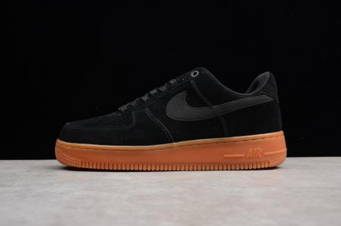 Mens and Womens Nike Air Force 1'07 SE Black Gum AA0287 002
