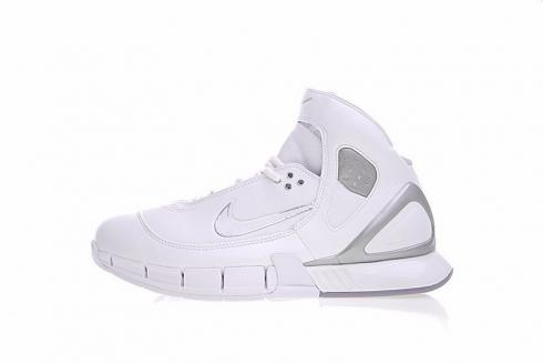 Nike Air Zoom Huarache 2K5 White Metallic Silver Basketball Shoes 310850-111