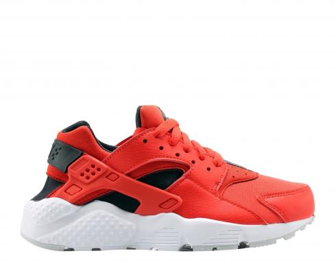 Nike Huarache Run GS Habanero Red Black White Big Kids Running Shoes 654275-605