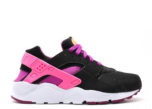 Nike Huarache Run Gs Pink Bold Pow Black Berry Orange Total 654280-001