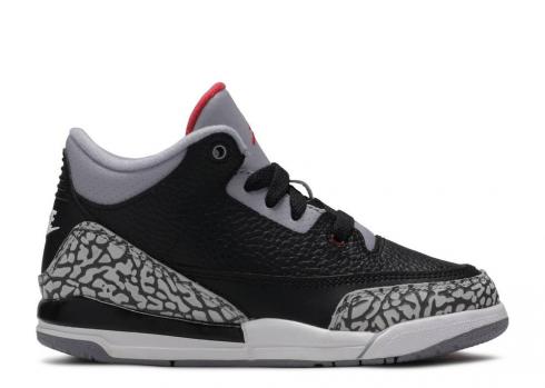 Air Jordan 3 Retro Bp Black Cement Fire Red Grey 429487-021
