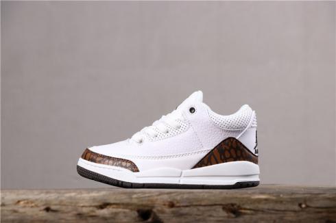 Air Jordan 3 Retro Mocha White Kids Basketball Shoes 316064-122