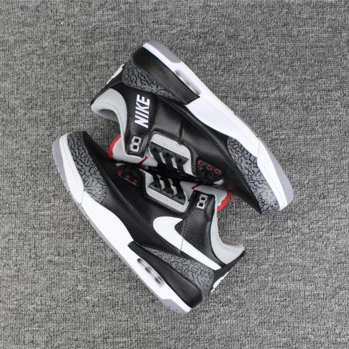 Nike Air Jordan III 3 Retro Men Basketball Shoes Black Grey
