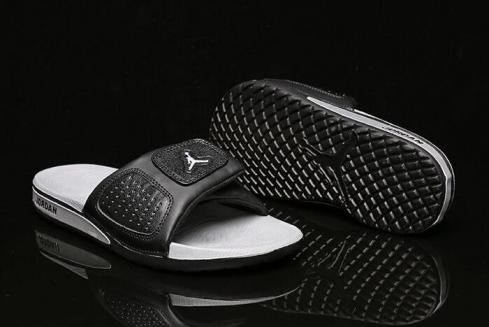 New Air Jordan Hydro 3 III Retro Black Silver Sandals 854556 001 Free Shipping
