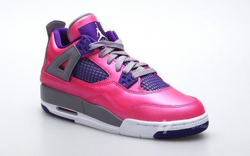 Air Jordan 4 GS - Pink Foil White - Grey - Purple 487724607