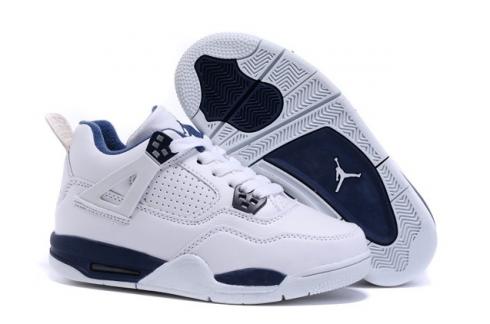 Nike Air Jordan 4 Retro BG Legend Blue Youth Kid Shoes 408452 107