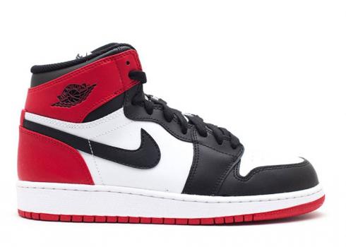 Air Jordan 1 Retro High Og Gs Black Toe White Gym Red 575441-184