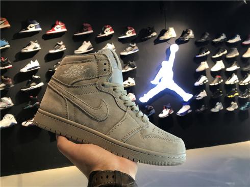 Nike Air Jordan 1 Retro lobo Grey buckskin Men basketball Shoes