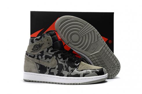 Nike Air Jordan I 1 Retro Basketball Shoes Hot Wolf Grey Black