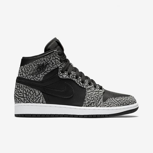 Nike Air Jordan I 1 Retro High Shoes Sneaker Basketball Men Cracks Gray Black