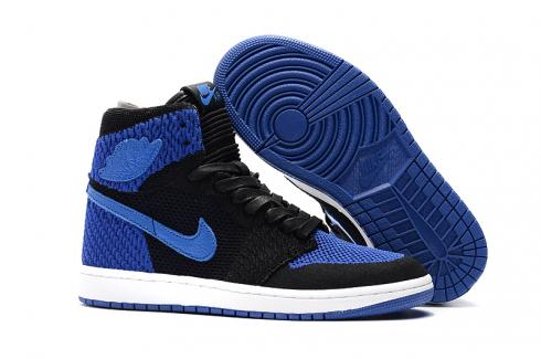 Nike Air Jordan I 1 Retro Men Basketball Shoes Flyknit Blue Black 919704-006