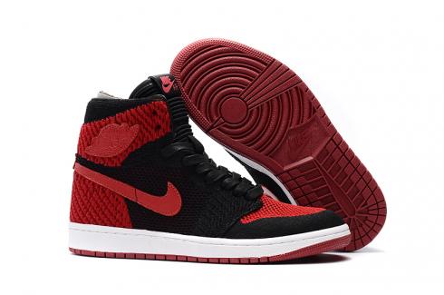 Nike Air Jordan I 1 Retro Men Basketball Shoes Flyknit Red Black 919704-001