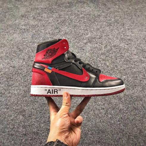 Nike Air Jordan I 1 Retro Men Basketball Shoes Off Red Black