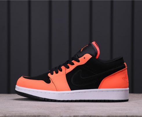 Air Jordan 1 Low Black Orange Basketball Shoes CW7309-628