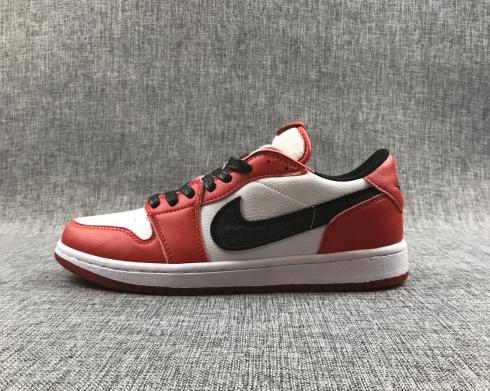 Air Jordan 1 Low Red White Black Basketball Shoes CV3045-008