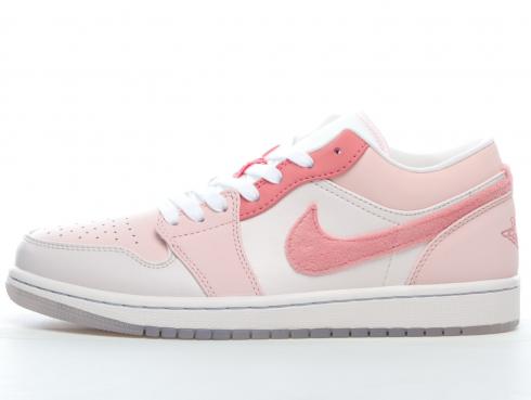 Air Jordan 1 Low White Pink Grey Shoes DM5443-666